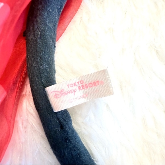 Authentic Tokyo Disney Resort Japan Minnie Mouse Ears Headband Big Bow Dots red - Picture 4 of 4